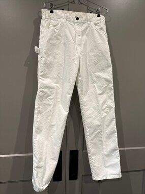 Vintage Dickies White Carpenter Painter Pants Mens 34x32 Skater Grunge